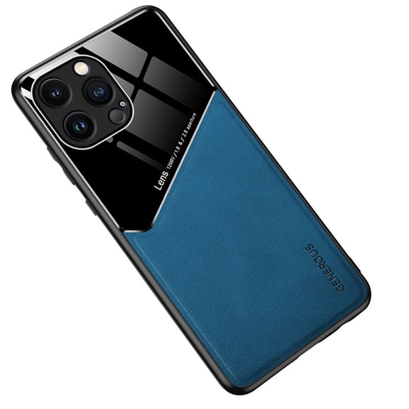SaniMore for iPhone 11 Pro Case, Lens Protection Built-in Magnetic Patch Slim Lightweight Cover Support Car Mount [TPU Frame & PU Leather] Heavy Duty Protection Shell, Blue