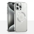 thumbnail image 1 of SaniMore for iPhone 11 Pro Max (2019) Case with Strong Magnetic, [Car Mount], Anti-slip Soft TPU Anti-yellow Back Cover, Camera Protection Anti-scratch Shockproof Plating Bumper, Silver, 1 of 11