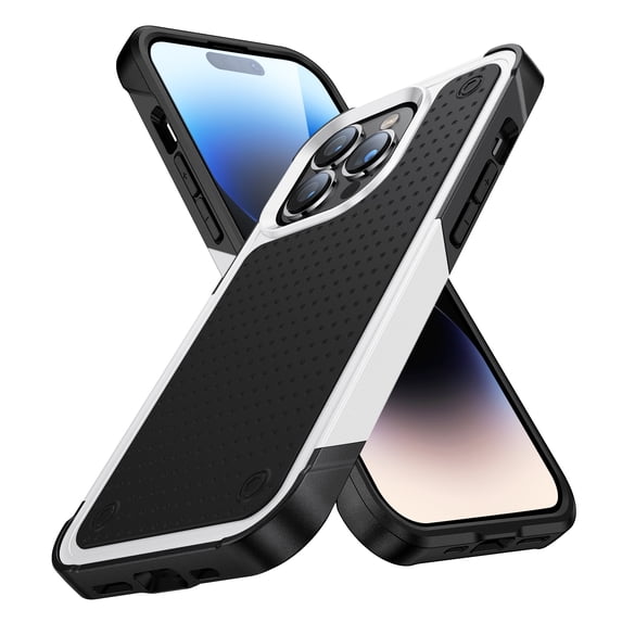 SaniMore for iPhone 11 Pro Max 6.5 inch Case Rubber, Heavy Duty Body Shockproof Bumper Cover Military Grade Anti-Scratch & Anti-Fingerprint Outdoor Rugged Case for iPhone 11 Pro Max 2019, White