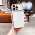 thumbnail image 1 of SaniMore for iPhone 11 Pro Max Case, Electroplated Wave Bumper Design Camera Large Window (with Lens Film) Full Protection Stylish Slim Lightweight Anti-drop for Girls Women, White, 1 of 12