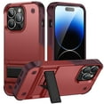 thumbnail image 1 of SaniMore for iPhone 12/12 Pro Case 2020, 【8FT Military-Grade Protection】【3 Stand Ways】 with Firm Kickstand Comfortable and Non-Slip Gripping for Phone Slim Case fit iPhone 12/12 Pro 6.1 inch, Red, 1 of 8