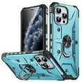 thumbnail image 1 of SaniMore for iPhone 12/12 Pro Multi-Functional Case, Rugged PC Magnetic Cover Built-in Car Mount & 360° Rotatable Metal Ring Kickstand Military Grade Shockproof Protective Shell, Lightblue, 1 of 8