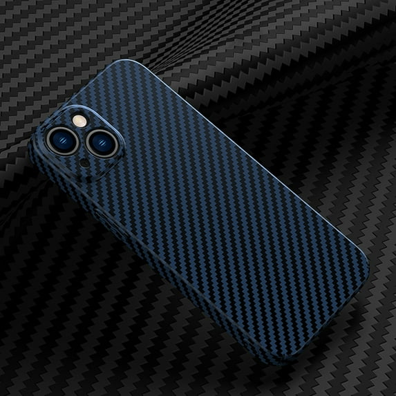 SaniMore for iPhone 12 6.1" 2020 Case, Slim Case Carbon Fiber Support Wireless Charging Shockproof Anti-drop Lens All-inclusive Heavy Duty Protective Anti-fingerprint Magnetic Cover, Blue
