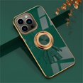 thumbnail image 1 of SaniMore for iPhone 12 Pro All-Inclusive Electroplating Silicone Magnetic Case, Three Dimensional Astronaut Case with Car Mount & Ring Kickstand Shockproof Protective Cover, Darkgreen, 1 of 12