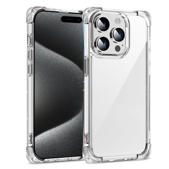SaniMore for iPhone 12 Pro Case, [Wireless Charging] Crystal-clear No-yellow Rugged PC Back Cover Shockproof Bumper Strong Drop Resistant Slim Lightweight Shell for iPhone 12 Pro(6.1" 2020), Clear