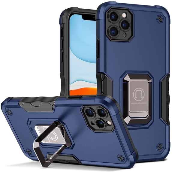 SaniMore for iPhone 12 Pro Case, iPhone 12 Pro Case with Kickstand Armor Magnetic Ring Rugged Protective Military Grade Shockproof Case for iPhone 12 Pro 6.1" 2020, Blue