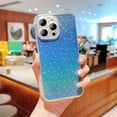 thumbnail image 1 of SaniMore for iPhone 12 Pro Max Case, [Anti-yellow Transparent Backplane & Glitter Bling Paper] Shockproof Anti-fall Lens Protection Slim Lightweight Stylish for Girls Women for iPhone 12 Pro Max, Blue, 1 of 12