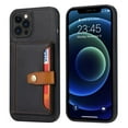 thumbnail image 1 of SaniMore for iPhone 12 Pro Max Case, PU Leather Shockproof Inner Shell with Wallet Card Slots Flip Kickstand Shockproof Retro Anti-scractch Drop-resistant Shell for iPhone 12 Pro Max(6.7“ ) - Black, 1 of 6