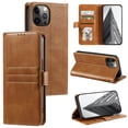thumbnail image 1 of SaniMore for iPhone 12 Pro Max PU Leather Case, Wallet Design with Card Slots Cash Pocket [Wrist Strap] Flip kickstand Full Body Protection Magnetic Closure Business TPU Shell, Brown, 1 of 11