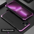 thumbnail image 1 of SaniMore for iPhone 13 6.1" 2021 Case, Heavy Duty Protective Alloy Frame Rugged Frosted PC Backplane Drop Resistant Shockproof Anti-scratch Slim Lightweight Hybird Case for iPhone 13 6.1", Blackpurple, 1 of 7