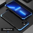 thumbnail image 1 of SaniMore for iPhone 13 6.1" 2021 Case, Heavy Duty Protective Alloy Frame Rugged Frosted PC Backplane Drop Resistant Shockproof Anti-scratch Slim Lightweight Hybird Case for iPhone 13 6.1", Blackblue, 1 of 7