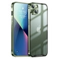 thumbnail image 1 of SaniMore for iPhone 13 Case Slim Transparent [Not Yellowing Technology], Rugged PC Cover Built-in Tempered Glass Camera Lens Protector Shockproof Protective Cover, Green, 1 of 7