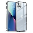 thumbnail image 1 of SaniMore for iPhone 13 Case Slim Transparent [Not Yellowing Technology], Rugged PC Cover Built-in Tempered Glass Camera Lens Protector Shockproof Protective Cover, Silver, 1 of 7