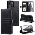 thumbnail image 1 of SaniMore for iPhone 13 PU Leather Case, Wallet Design with Card Slots Cash Pocket [Wrist Strap] Flip kickstand Full Body Protection Magnetic Closure Business TPU Shell for iPhone 13, Black, 1 of 11