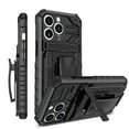 thumbnail image 1 of SaniMore for iPhone 13 Pro 6.1" 2021 Case with 360 Degree Rotating Detachable Belt Clip Hidden Bracket Hybird Heavy Duty Protective Drop Resistant Tri-layer Shell, Black, 1 of 9