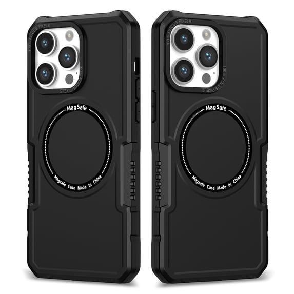 SaniMore for iPhone 13 Pro 6.1" 2021 Case, Rugged PC Back Shockproof TPU Bumper Wireless Charging Strong Magnetic Shell Slim Lightweight Heavy Duty Protective Cover iPhone 13 Pro 6.1" 2021, Black