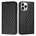 thumbnail image 1 of SaniMore for iPhone 13 Pro 6.1" Magnetic Flip Wallet Embossing Case, Premium PU Leather Case with 2 Card Slots & Multi-Angle Kickstand Full Body Protective Case for Ladies Men, Black, 1 of 7