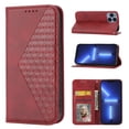 thumbnail image 1 of SaniMore for iPhone 13 Pro 6.1" PU Leather Case RFID Blocking, Magnetic Closure Flip Wallet Cover with Wrist Strap Card Slot & Multi-Angle Kickstand All-Inclusive Protective Shell, Red, 1 of 10