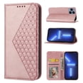 thumbnail image 1 of SaniMore for iPhone 13 Pro 6.1" PU Leather Case RFID Blocking, Magnetic Closure Flip Wallet Cover with Wrist Strap Card Slot & Multi-Angle Kickstand All-Inclusive Protective Shell, Rosegold, 1 of 10