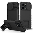 thumbnail image 1 of SaniMore for iPhone 13 Pro Case 2021, for iPhone 13 Pro Phone Case with Slide Camera Cover Built-in Kickstand Dual Layer Hybrid Shockproof Case for iPhone 13 Pro 6.1", Black, 1 of 13