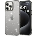 thumbnail image 1 of SaniMore for iPhone 13 Pro Case, Full Camera Lens Protection Women Cute Clear Glitter Bling Sparkly Cover Anti-yellow Transparent Shockproof Bumper for for iPhone 13 Pro, Black, 1 of 7