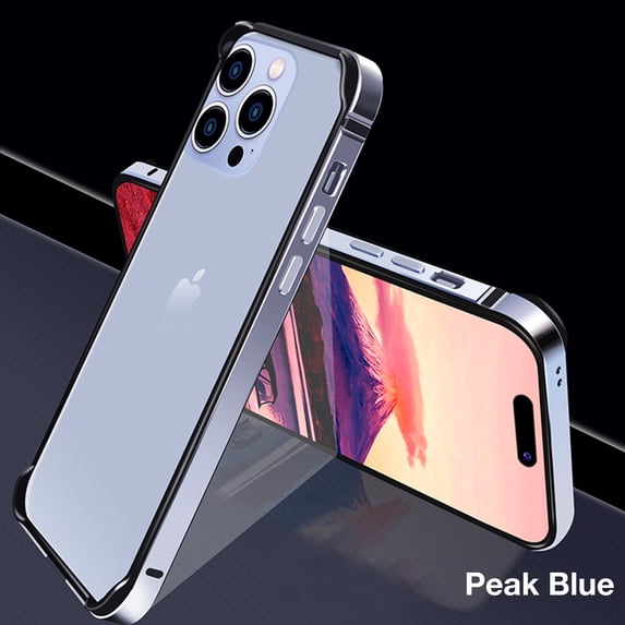 SaniMore for iPhone 13 Pro Max 6.7" 2021 Case, Heavy Duty Protective Alloy Back Shockproof TPU Frame Wear-resistant Anti-fall Anti-scratch Slim Lightweight Hybird Case For iPhone 13 Pro Max, Blue