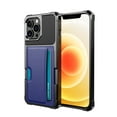 thumbnail image 1 of SaniMore for iPhone 13 Pro Max 6.7" 2021 Case, PU Leather Skin Anti-drop PC Backplane Card Slot [Up to 2 Cards] Magnetic Car Mount Hybird Armor Protective Thin Case For iPhone 13 Pro Max, Blue, 1 of 6