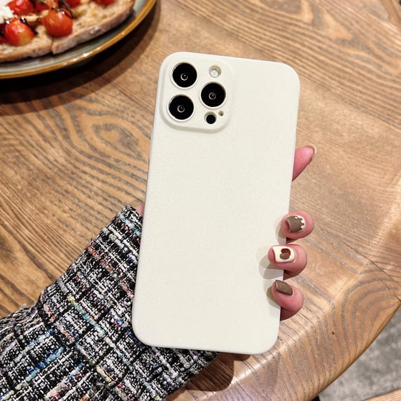 SaniMore for iPhone 13 Pro Max 6.7" 2021 Csae, Ultra-thin Lightweight Case with Frosted Skin Rugged Wear-resistant PC Backplane Drop-proof Lens All-inlusive Case for iPhone 13 Pro Max, White