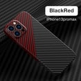 thumbnail image 1 of SaniMore for iPhone 13 Pro Max 6.7" 2021 Slim Case, Carbon Fiber Support Wireless Charging Shockproof Anti-drop Lens All-inclusive Heavy Duty Protective Anti-fingerprint Magnetic Case, Blackred, 1 of 10