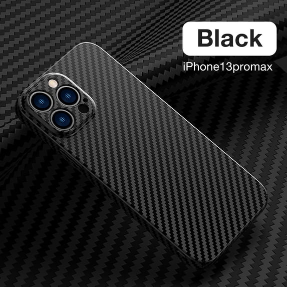 SaniMore for iPhone 13 Pro Max 6.7" 2021 Slim Case, Carbon Fiber Support Wireless Charging Shockproof Anti-drop Lens All-inclusive Heavy Duty Protective Anti-fingerprint Magnetic Case, Black