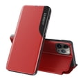 thumbnail image 1 of SaniMore for iPhone 13 Pro Max 6.7" Magnetic Flip Case, PC & Leather Case with Kickstand Anti-Fingerprint Shockproof Protective Case for iPhone 13 Pro Max Women Men, ,Red, 1 of 11