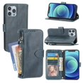 thumbnail image 1 of SaniMore for iPhone 13 Pro Max 6.7" Magnetic Flip Wallet Case with Card Slot & Kickstand, Premium PU Leather Case with Wrist Strap Shockproof Protective Case for Women Men, Green, 1 of 8