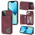 thumbnail image 1 of SaniMore for iPhone 13 Pro Max 6.7" PU Leather Case RFID Blocking, Back Magnetic Button Flip Wallet Cover Built-in Card Slot & Multi-Angle Kickstand Ultra-Thin Full Body Protective Shell, Winered, 1 of 8