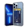 thumbnail image 1 of SaniMore for iPhone 13 Pro Max 6.7" Translucent Glitter Case, Rugged PC Back & Soft TPU Bumpers Case with Card Slot Shockproof Protective Case for iPhone 13 Pro Max Women Men, Black, 1 of 8