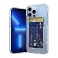 thumbnail image 1 of SaniMore for iPhone 13 Pro Max 6.7" Translucent Glitter Case, Rugged PC Back & Soft TPU Bumpers Case with Card Slot Shockproof Protective Case for iPhone 13 Pro Max Women Ladies Girls, Clear, 1 of 8