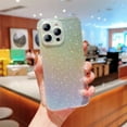 thumbnail image 1 of SaniMore for iPhone 13 Pro Max Case, [Anti-yellow Transparent Backplane & Glitter Bling Paper] Shockproof Anti-fall Lens Protection Slim Lightweight Stylish Girls Women for iPhone 13 Pro Max, Silver, 1 of 11