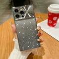 thumbnail image 1 of SaniMore for iPhone 13 Pro Max Case, Gradient Glitter Bling Paper Large Window Lens Protection Electroplated Frame Soft TPU Shockproof Anti-drop Slim Lightweight Fashion for Girls Women, Silver, 1 of 11