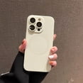 thumbnail image 1 of SaniMore for iPhone 13 Pro Max Liquid Magnetic Case, Flexible TPU Case with Wireless Charging & Tempered Glass Camera Lens Protector for iPhone 13 Pro Max Shockproof Protective Cover, White, 1 of 10