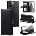 thumbnail image 1 of SaniMore for iPhone 13 Pro PU Leather Case, Wallet Design with Card Slots Cash Pocket [Wrist Strap] Flip kickstand Full Body Protection Magnetic Closure Business TPU Shell for iPhone 13 Pro, Black, 1 of 11