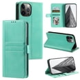 thumbnail image 1 of SaniMore for iPhone 13 Pro PU Leather Case, Wallet Design with Card Slots Cash Pocket [Wrist Strap] Flip kickstand Full Body Protection Magnetic Closure Business TPU Shell for iPhone 13 Pro, Green, 1 of 11