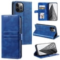 thumbnail image 1 of SaniMore for iPhone 13 Pro PU Leather Case, Wallet Design with Card Slots Cash Pocket [Wrist Strap] Flip kickstand Full Body Protection Magnetic Closure Business TPU Shell for iPhone 13 Pro, Blue, 1 of 10