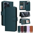 thumbnail image 1 of SaniMore for iPhone 13 Pro Wallet Case, Detachable Strong Magnetic PU Leather Flip Cover PU Leather with Magnetic Shell Card Slots Cash Pocket Wristlet Strap Full Body Protective Stand Shell, Blue, 1 of 12