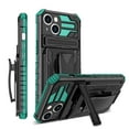 thumbnail image 1 of SaniMore for iPhone 14 6.1" 2022 Case with 360 Degree Rotating Detachable Belt Clip Hidden Bracket Hybird Heavy Duty Protective Drop Resistant Tri-layer Shell for iPhone 14 6.1" 2022 , Darkgreen, 1 of 15