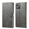 thumbnail image 1 of SaniMore for iPhone 14 6.1" 2022 Case, PU Leather Skin & Soft TPU Inner Shell [Card Holder + Cash Pocket + Flip Kickstand] Magnetic Closure Protective Wallet Cover for iPhone 14, Gray, 1 of 7