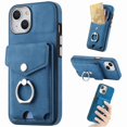 thumbnail image 1 of SaniMore for iPhone 14 (6.1" 2022) Wallet Case,Back Flip Cash Pocket 360° Rotating Metal Holder Kickstand PU Leather Shockproof TPU Card Slots Magnetic Car Mount Wear-resistant Shell, Blue, 1 of 11