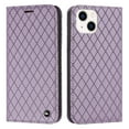 thumbnail image 1 of SaniMore for iPhone 14 6.1" Magnetic Flip Wallet Embossing Case, Premium PU Leather Case with 2 Card Slots & Multi-Angle Kickstand Full Body Protective Case for Ladies Men, Purple, 1 of 8