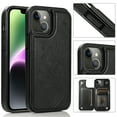 thumbnail image 1 of SaniMore for iPhone 14 6.1" Magnetic Wallet Case, PU Leather Case with Card Slot & Multi-Angle Kickstand Shockproof Protective Case for iPhone 14 Women Ladies, Black, 1 of 9