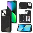 thumbnail image 1 of SaniMore for iPhone 14 6.1" PU Leather Case RFID Blocking, Back Magnetic Button Flip Wallet Cover Built-in Card Slot & Multi-Angle Kickstand Ultra-Thin Full Body Protective Shell, Black, 1 of 6