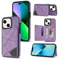 thumbnail image 1 of SaniMore for iPhone 14 6.1" PU Leather Case RFID Blocking, Back Magnetic Button Flip Wallet Cover Built-in Card Slot & Multi-Angle Kickstand Ultra-Thin Full Body Protective Shell, Purple, 1 of 6