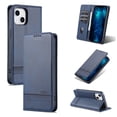thumbnail image 1 of SaniMore for iPhone 14 6.1" PU Leather Case, Solid Color Magnetic Closure Flip Wallet Cover Built-in 3 Card Slots & Multi-Angle Kickstand Full Body Protective Shell, Blue, 1 of 8